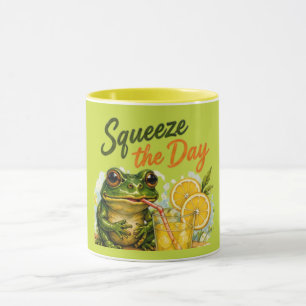 Squeeze the Day Mug Yellow Trim