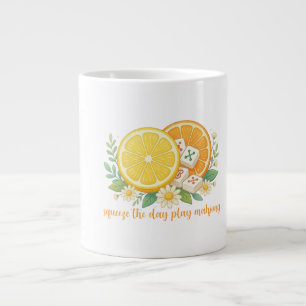 Squeeze The Day Play Mahjong Citrus Large Coffee Mug