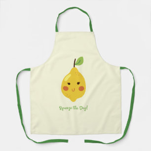Squeeze the Day Punny Lemon Apron