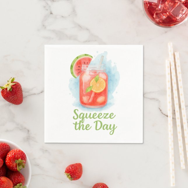 Squeeze the Day – Summer Fruit Party Napkins (Insitu)