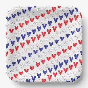 Squibbles & Squiggles Hearts #3 Paper Plate