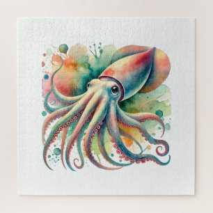 Squid 200924AREF130 - Watercolor Jigsaw Puzzle