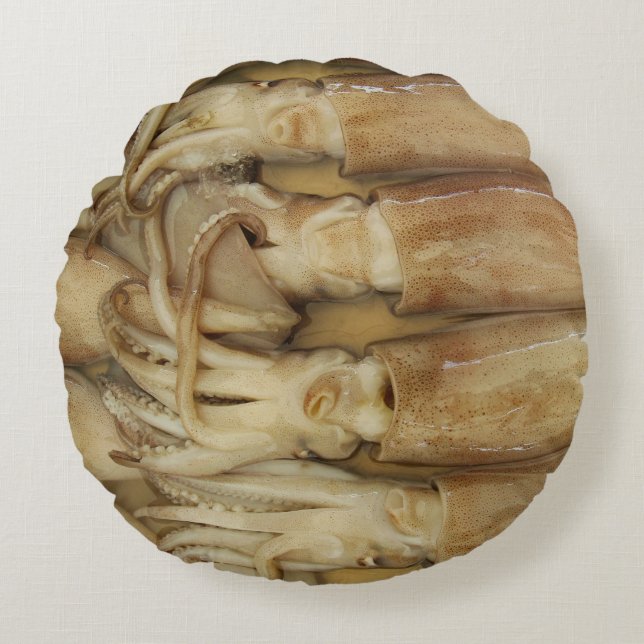 Squid - Calamari Round Cushion (Front)