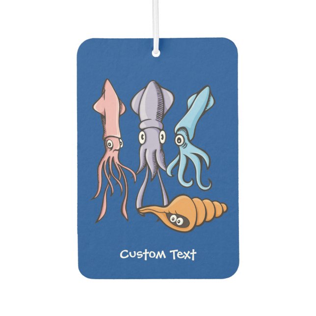 Squid Cartoons Car Air Freshener (Front)