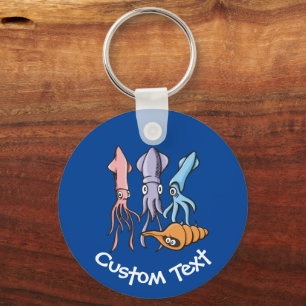 Squid Cartoons Keychain