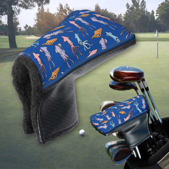 Squid Cartoons Pattern Golf Head Cover (Creator Uploaded)