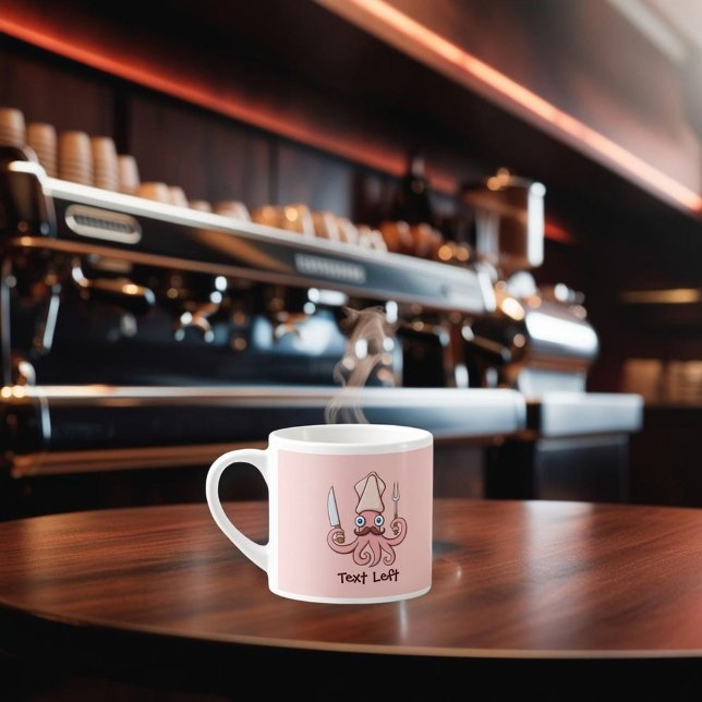 Squid Chef Cartoon Espresso Cup (Creator Uploaded)