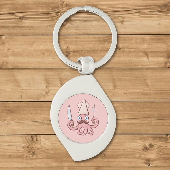 Squid Chef Cartoon Key Ring (Creator Uploaded)