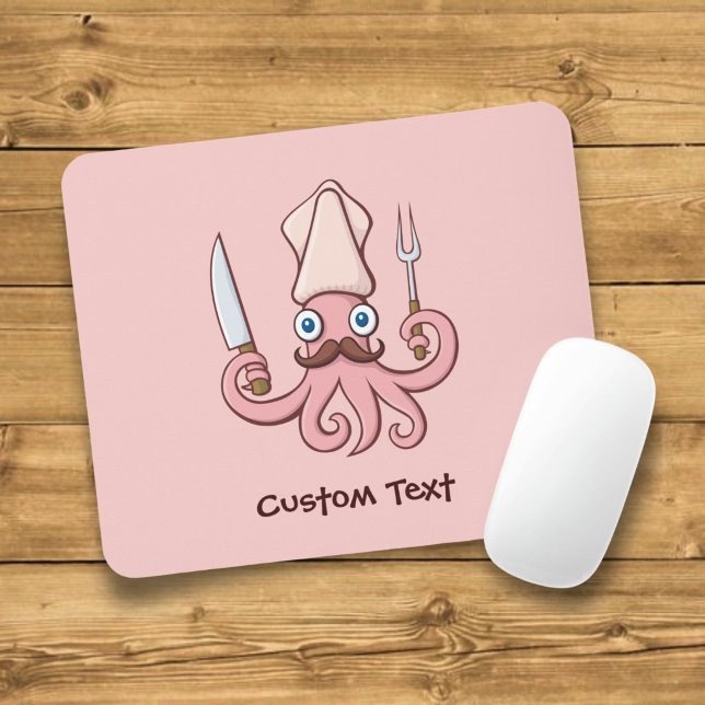 Squid Chef Cartoon Mouse Pad (Creator Uploaded)