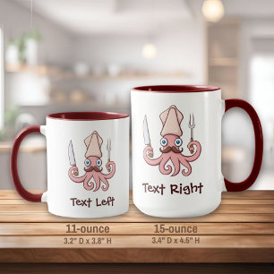 Squid Chef Cartoon Mug