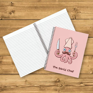 Squid Chef Cartoon Notebook