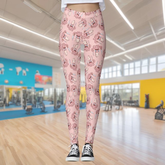 Squid Chef Cartoon Pattern Leggings (Creator Uploaded)