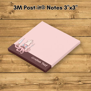 Squid Chef Cartoon Post-it Notes