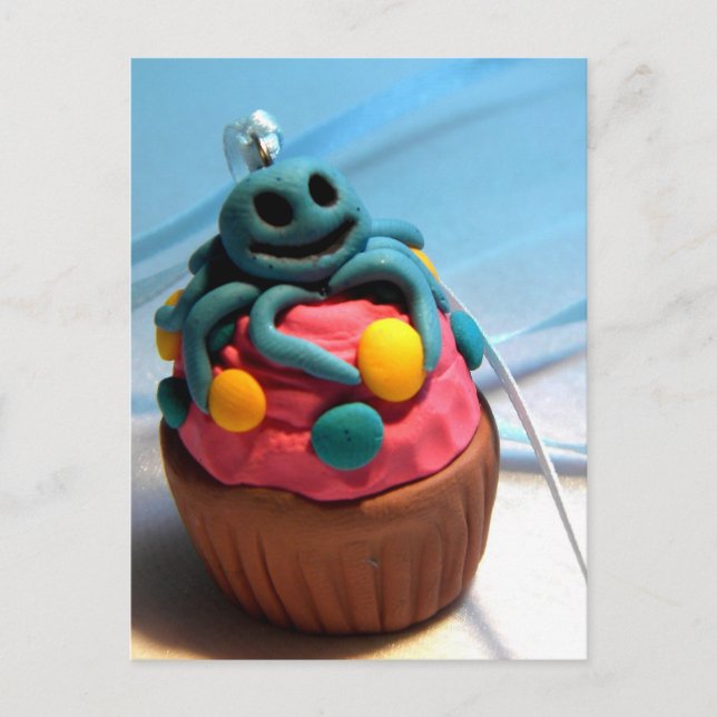 Squid Cupcake Postcard (Front)