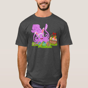 Squid Easter Egg Hunting Bunny Squid Easter Sunday T-Shirt