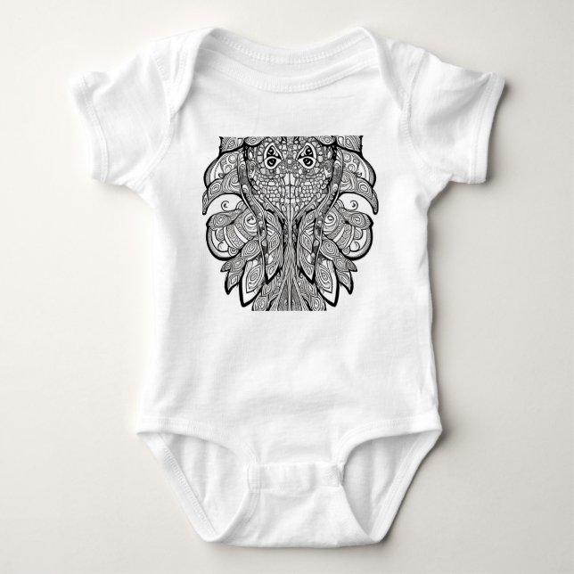 Squid Face Baby Bodysuit (Front)