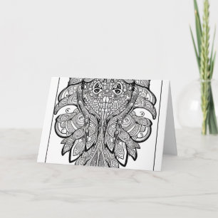 Squid Face Note Card