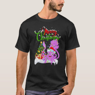 Squid Fish Xmas Decoration Santa Squid Christmas T-Shirt
