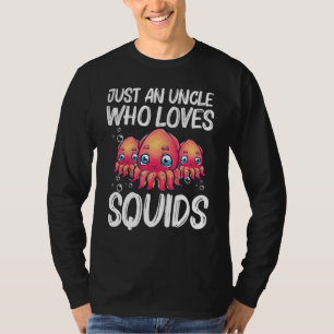 Squid For Uncle Men Octopus Shore Kraken Costume T-Shirt