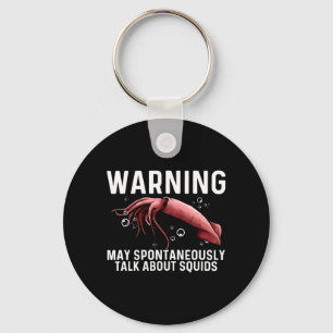 Squid Gift For Men Women Giant Squid Seafood Key Ring
