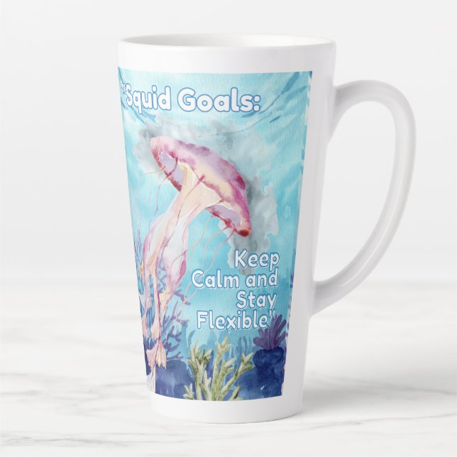 Squid goals  latte mug (Right)