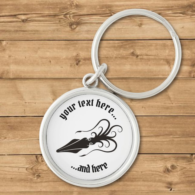 Squid Icon Black Key Ring (Creator Uploaded)