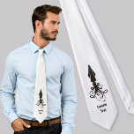 Squid Icon Black Tie<br><div class="desc">Black squid icon. Custom text.</div>