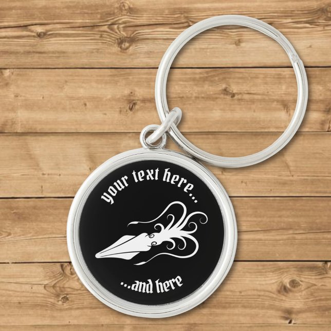 Squid Icon White Key Ring (Creator Uploaded)