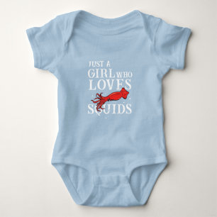 Squid Lover Nautical Seafood Gag Baby Bodysuit