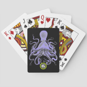 Squid Monogram Customisable Playing Cards