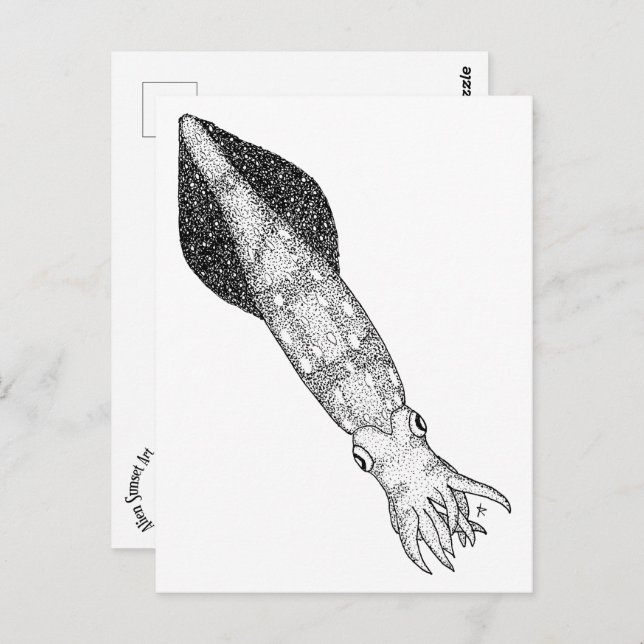 Squid Postcard (Front/Back)