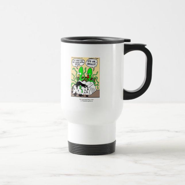 Squid Premanture Ejaculation Funny Travel Mug (Right)