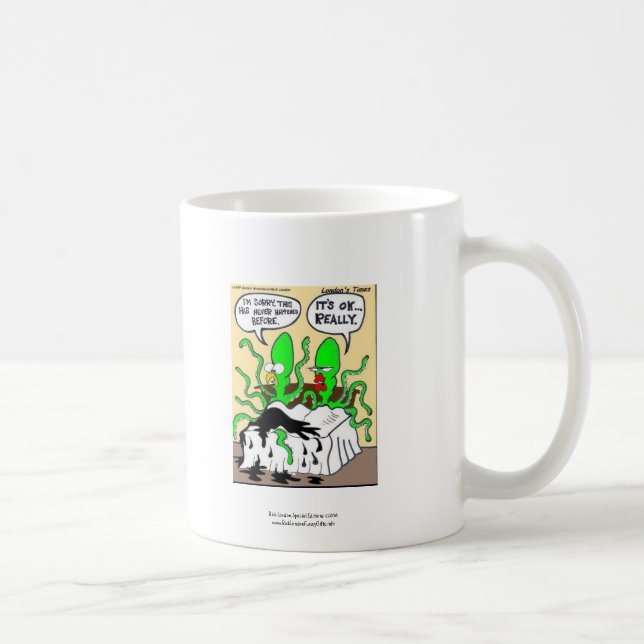 Squid Premature Ejaculation Cartoon Funny Mug (Right)