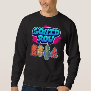 Squid Row Octopus  Cuttlefish Squid Sweatshirt