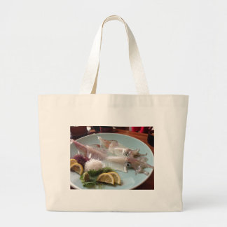 Squid Sashimi Japanese Meal Serving Lunch Dinner Large Tote Bag