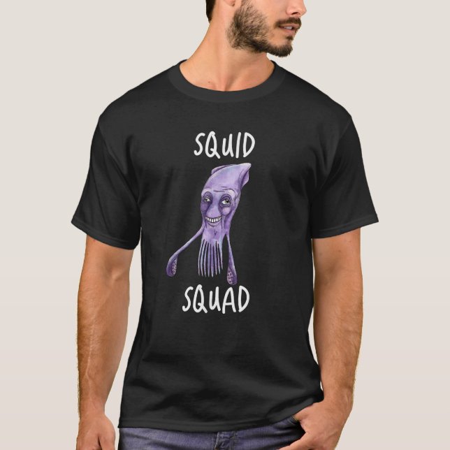 Squid Squad Funny T-Shirt (Front)