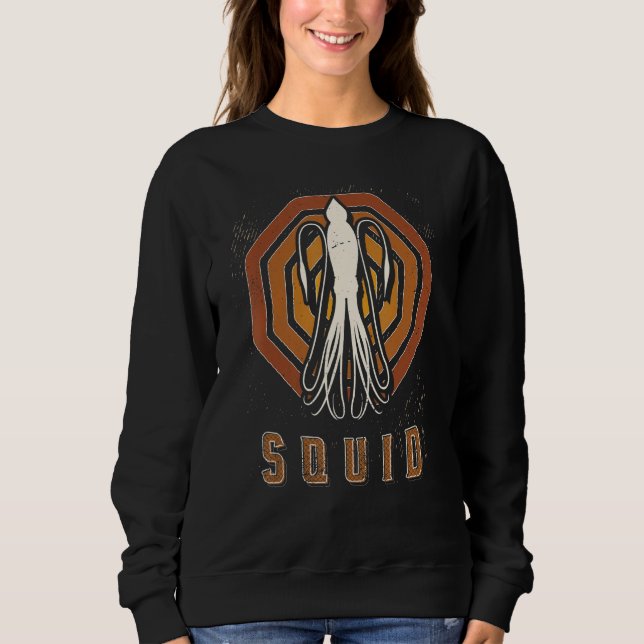 Squid Vintage Retro Classic Animal Love Sweatshirt (Front)