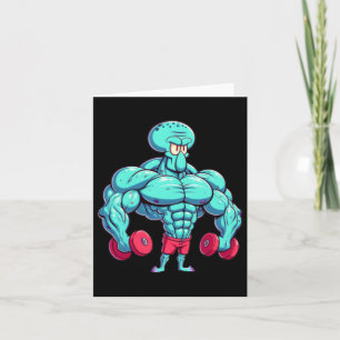 Squidward Gym Sticker  Card
