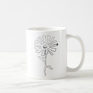 squiggle flower coffee mug