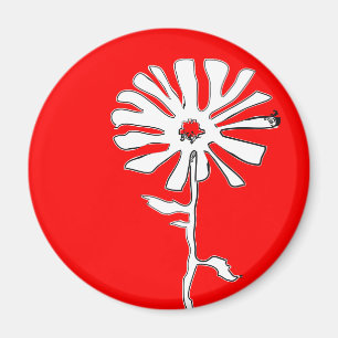 squiggle flower magnet
