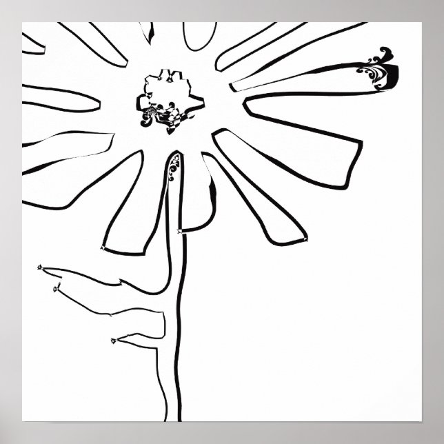 squiggle flower poster (Front)