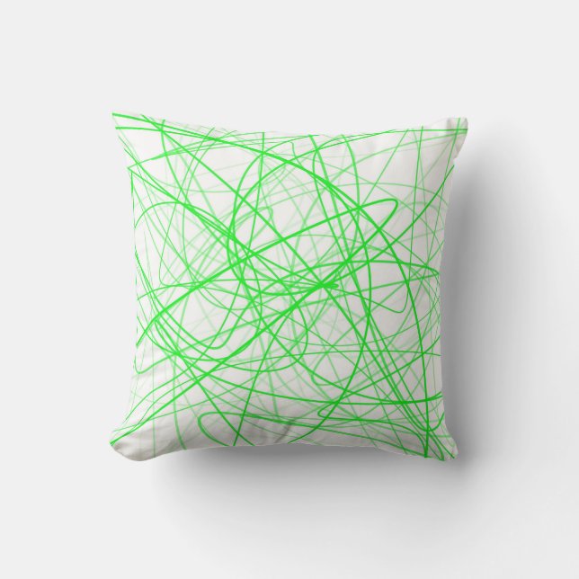 Squiggle Green Cushion (Front)