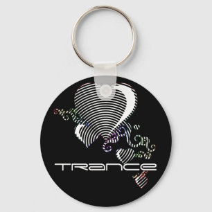 squiggle hearts. trance. key ring
