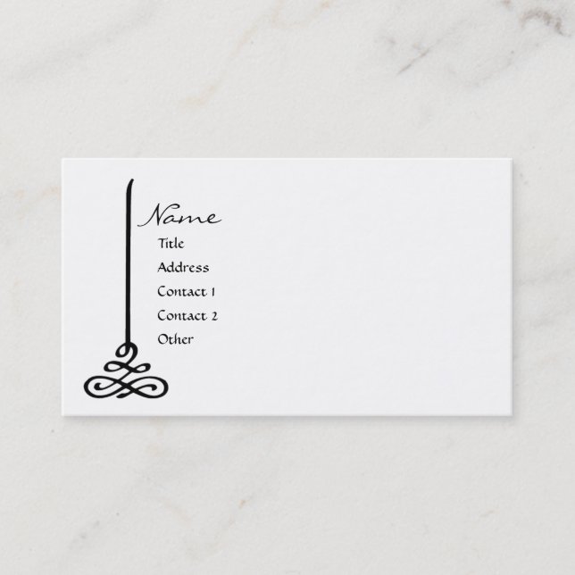 Squiggle Line Accent Business Card (Front)