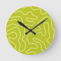Squiggle Maze Abstract Pattern in Wasabi Green