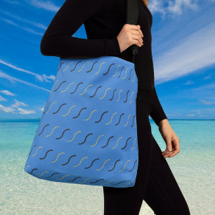 Squiggles of Blue Crossbody Bag