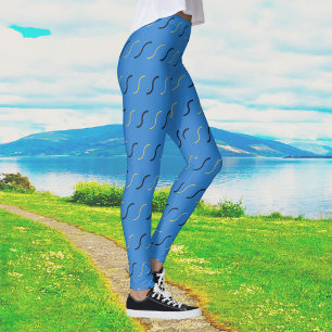 Squiggles of Blue Leggings