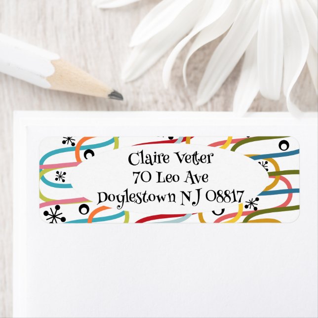 Squiggles Return Address Label (Insitu)