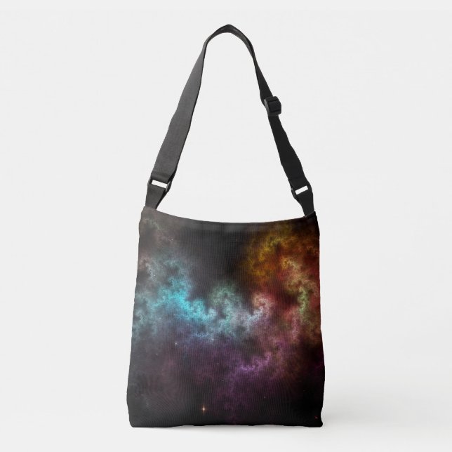 Squiggley Nebula Star Dust Cloud CRQENH Crossbody Bag (Front)