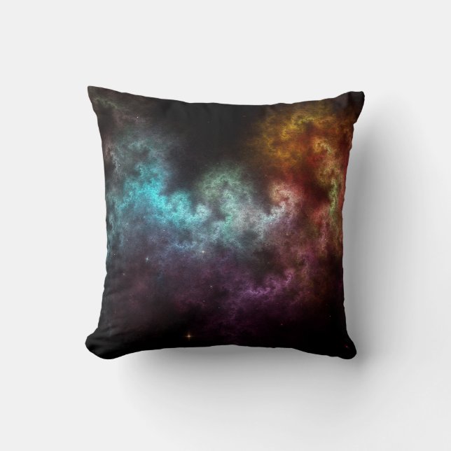 Squiggley Nebula Star Dust Cloud CRQENH Cushion (Front)